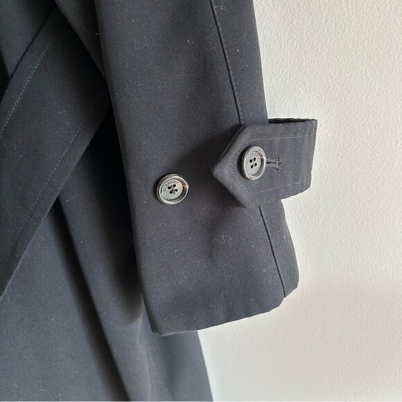 Burberry Vintage Men Black Lawrence Trench Coat with Removable Wool Vest Size 46 - Picture 11 of 16